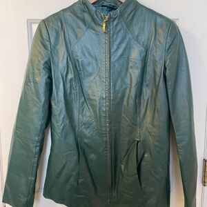 Neiman Marcus Exclusive Leather Jacket Green Women’s S